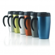 Kubek 400 ml ze szczelnym zamkni�ciem, stal nierdzewna na zewn�trz, wn�trze z PP (V4132-11)
