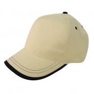 Czapka z paskiem wok� daszka i zapi�ciem na rzep, 5 paneli (V7066-00)