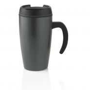 Kubek 400 ml ze szczelnym zamkni�ciem, stal nierdzewna na zewn�trz, wn�trze z PP (V4132-03)