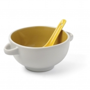 Ceramiczna miska 450 ml z dobran� kolorystycznie �y�k� (V5580-08)
