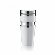 Kubek 350 ml, podw�jne �cianki ze stali nierdzewnej, szczelna pokrywka z zamkni�ciem (V4697-02)