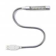 Elastyczna lampka 5 LED na USB do komputera z 25 cm przewodem (V3180-32)