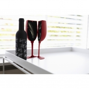 Akcesoria do wina w etui w kszta�cie kieliszka: nalewak, obr�cz i n� kelnerski (V5496-05)