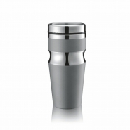 Kubek 350 ml, podw�jne �cianki ze stali nierdzewnej, szczelna pokrywka z zamkni�ciem (V4697-19)
